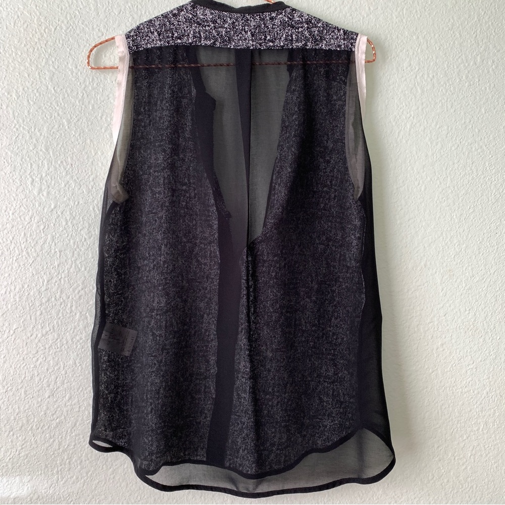 SANDRO PARIS blouse sleeveless top 1 shirt abstract print pattern - Picture 3 of 9